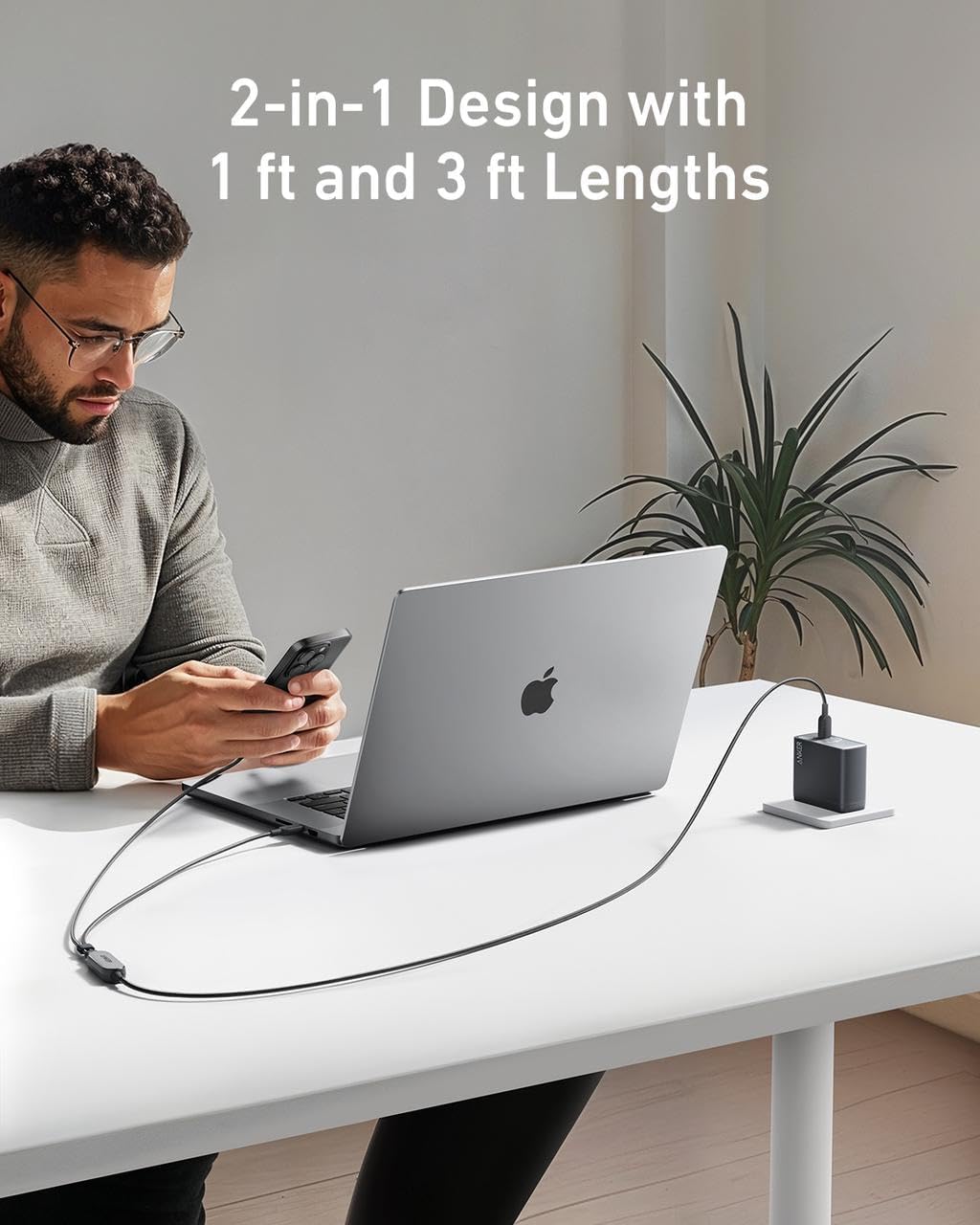 ChargeLab 2-in-1 USB C 140W Charger
